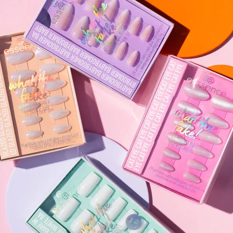 Essence Manicure Set With False Nails What The Fake ! Press-On Nails 02 , 28 pièces