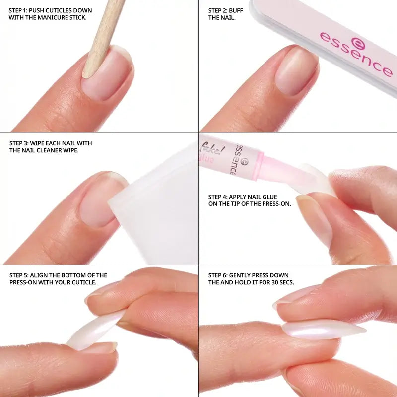 Essence Manicure Set With False Nails What The Fake ! Press-On Nails 03 , 28 pièces