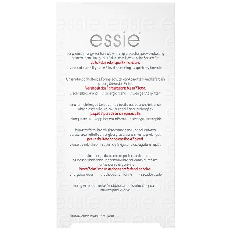 Essie Stay Longer Nail Top Coat, Longue durée jusqu'à 7 jours, séchage rapide