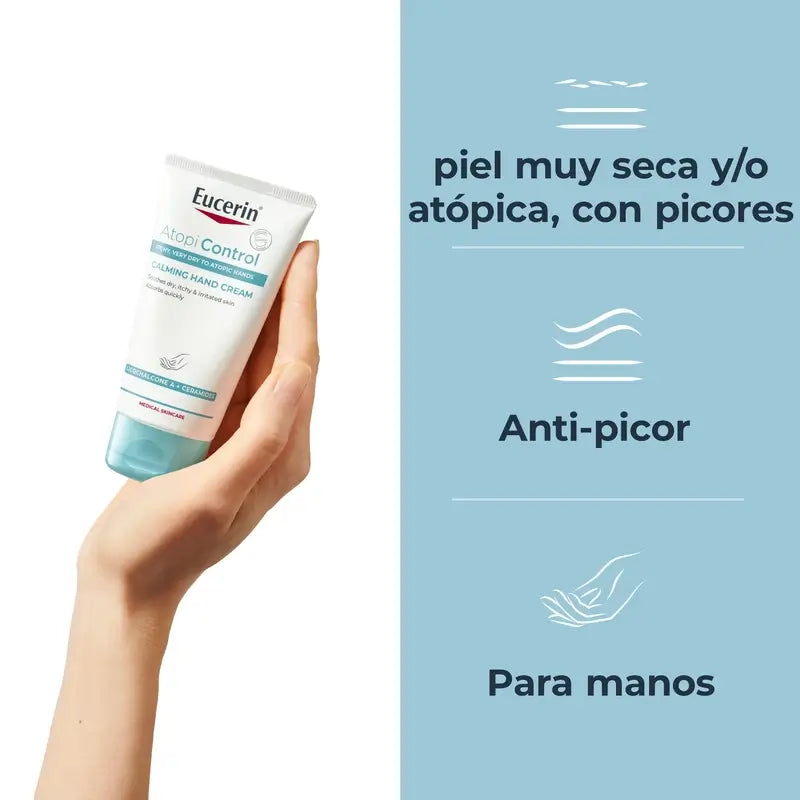 Eucerin Atopicontrol Crème pour les Mains, 75 ml