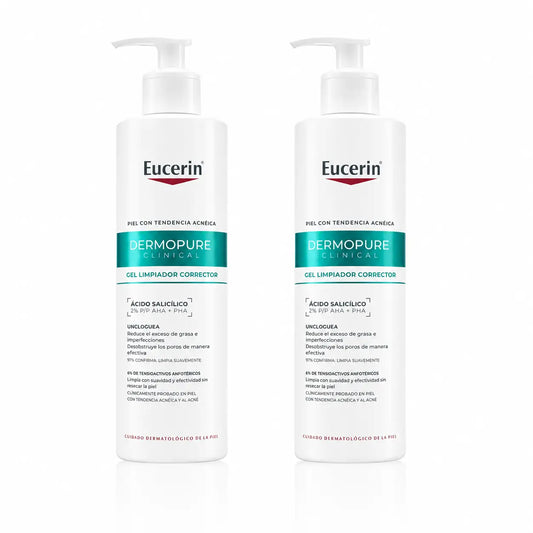 Eucerin Dermopure Triple Effect Cleansing Gel, 400ml, pack 2