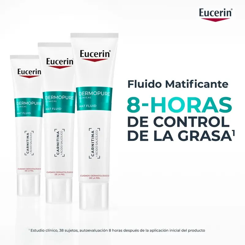 Eucerin Dermopure Fluide hydratant matifiant pour le visage, 50 ml