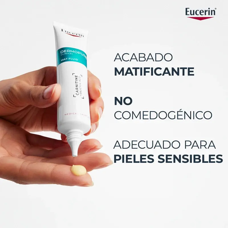 Eucerin Dermopure Fluide hydratant matifiant pour le visage, 50 ml