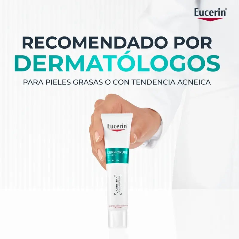 Eucerin Dermopure Fluide hydratant matifiant pour le visage, 50 ml