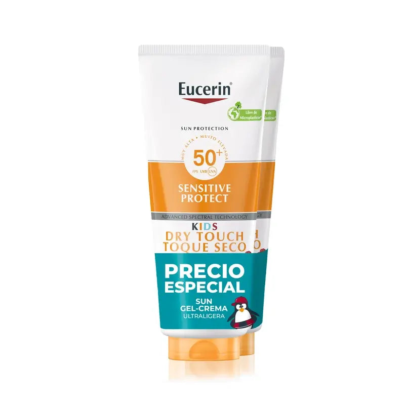 Eucerin Duplo Sun Kids Sensitive Protect Gel Crème Fps50+, 2X200Ml