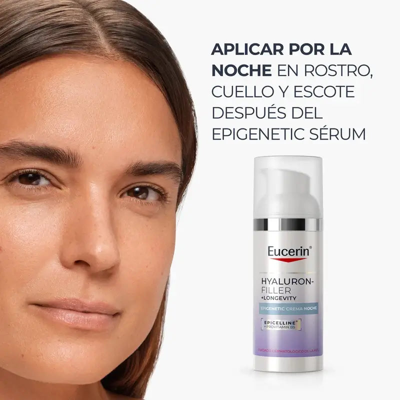Eucerin Hyaluron-Filler + Longevity Epigenetic Crème de nuit, 50 ml