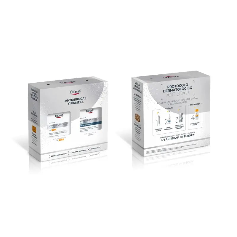 Eucerin Pack Anti-Ageing Hyaluron-Filler Day Cream Fps 30 50Ml + Night Cream 50Ml