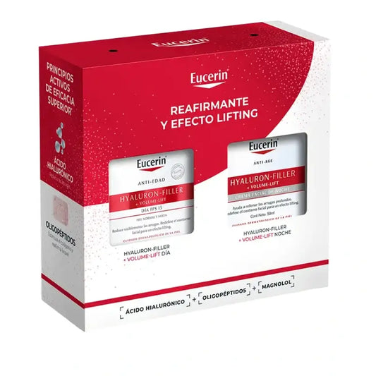 Eucerin Pack Anti-Age Hyaluron-Filler + Volume-Lift Crème de Jour Fps 15 50Ml + Crème de Nuit 50Ml