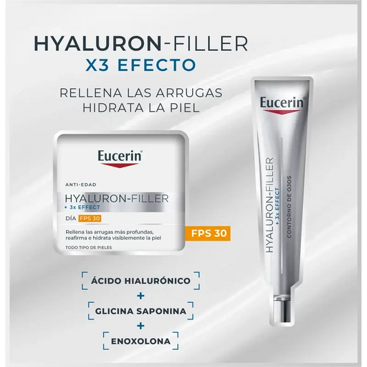 Eucerin Pack Hyluron-Filler Crème de Jour SPF30 + Contour des Yeux 15ml