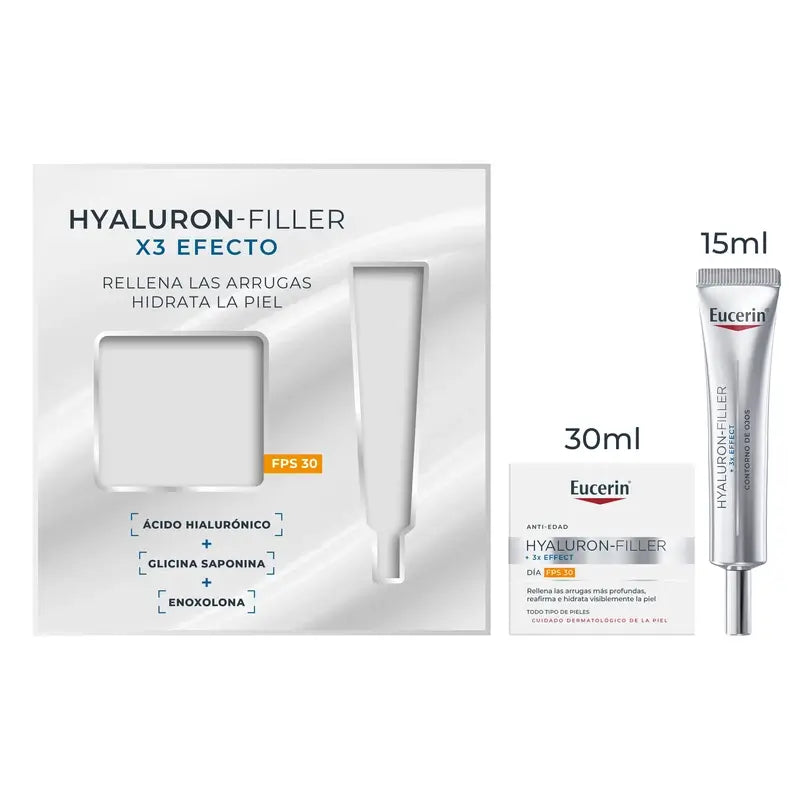 Eucerin Pack Hyluron-Filler Crème de Jour SPF30 + Contour des Yeux 15ml