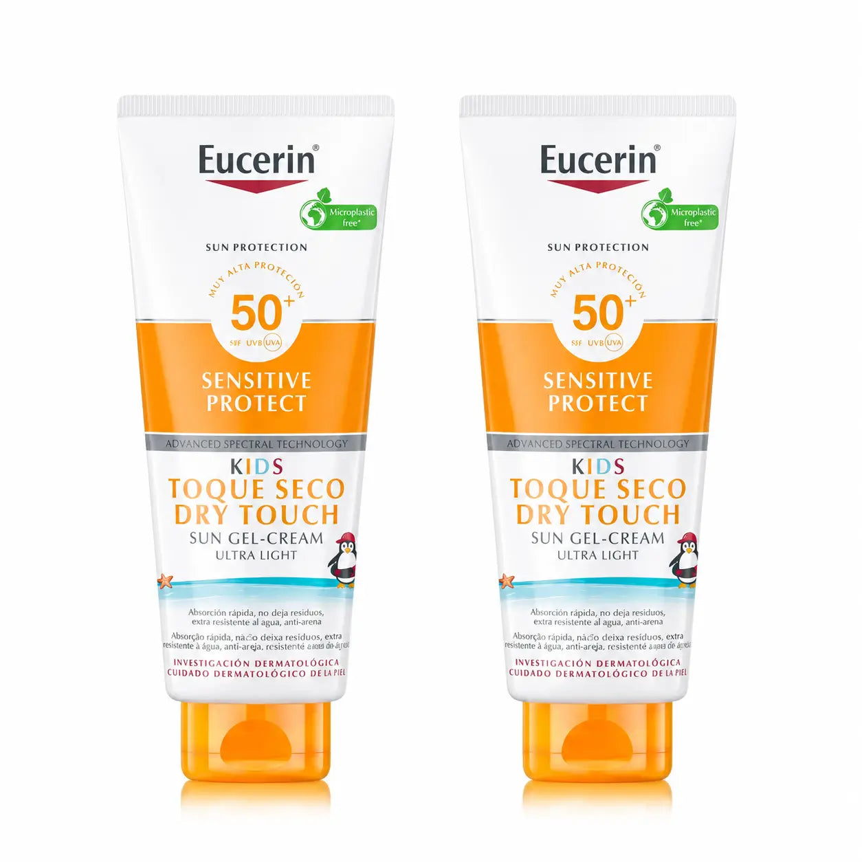 Eucerin Solar Kids Sensitive Protect Gel Crème Spf50+ , 400 Ml , pack 2