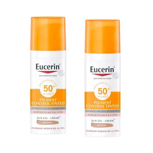 Eucerin Solar Pigment Control teinté SPF50+ Medium Tone 50ml, 2x50ml