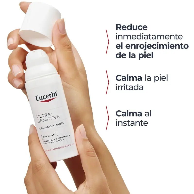 Eucerin Ultra-Sensitive Crème apaisante pour peaux normales à mixtes, 50 ml