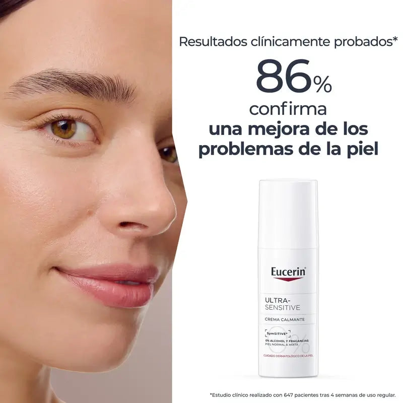 Eucerin Ultra-Sensitive Crème apaisante pour peaux normales à mixtes, 50 ml