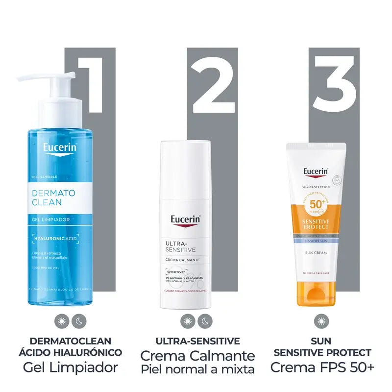 Eucerin Ultra-Sensitive Crème apaisante pour peaux normales à mixtes, 50 ml