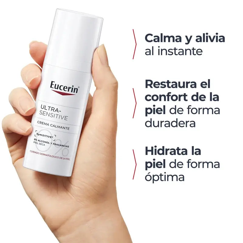 Eucerin Ultra-Sensitive Crème apaisante pour peau sèche, 50 ml