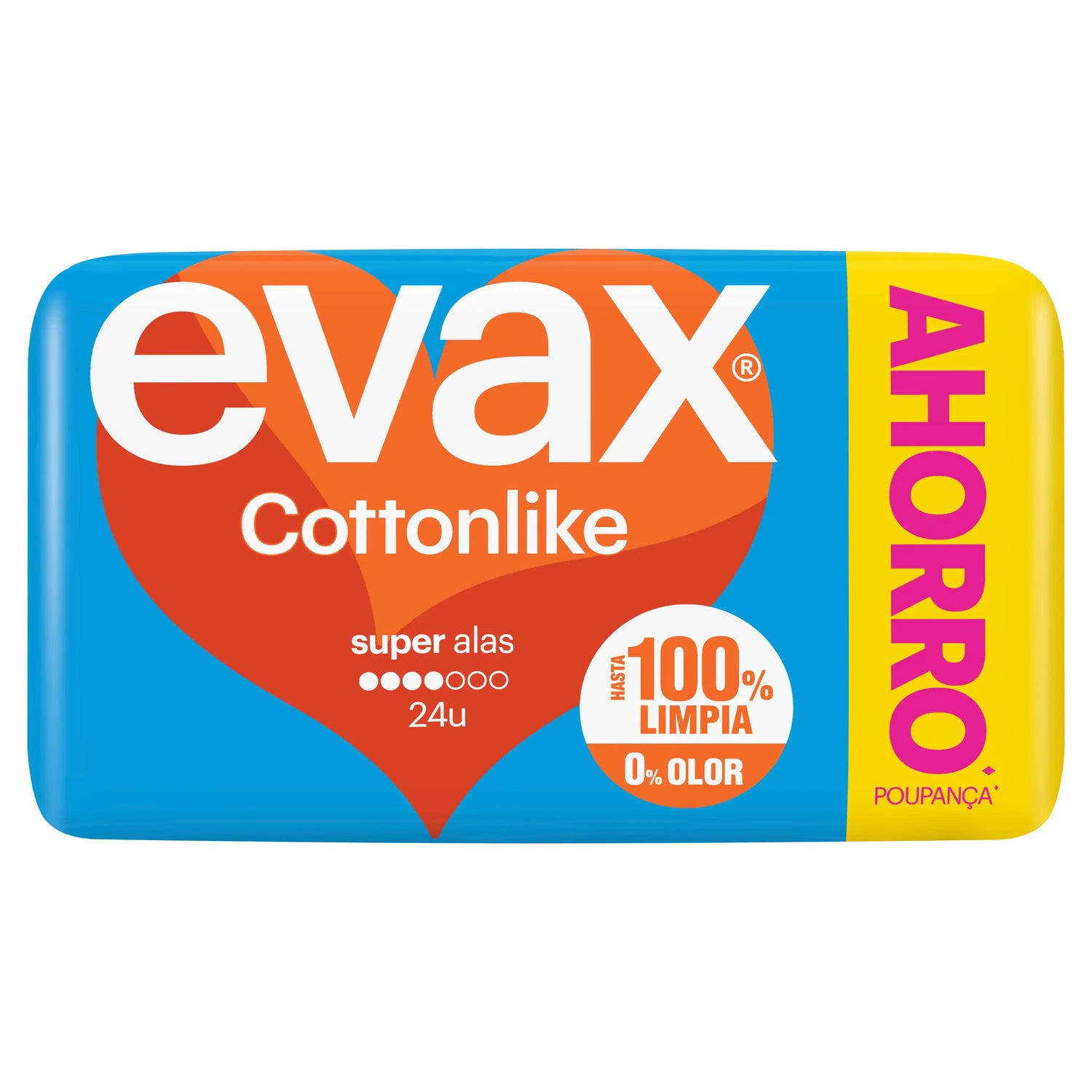 Evax Cottonlike Super Pads With Wings , 24 unités