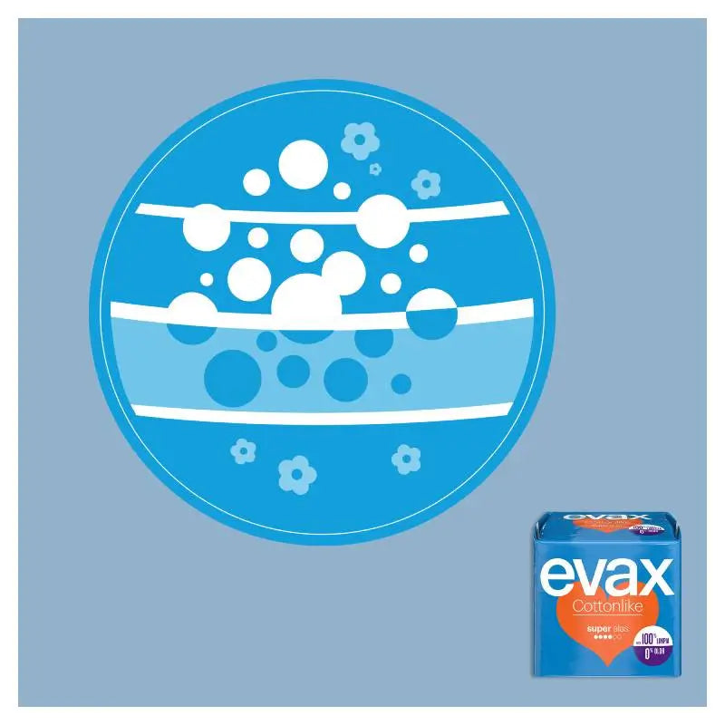 Evax Cottonlike Super Pads with Wings 12 unités