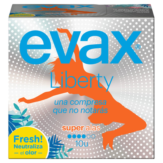 Evax Liberty Super Pads With Wings , 10 unités