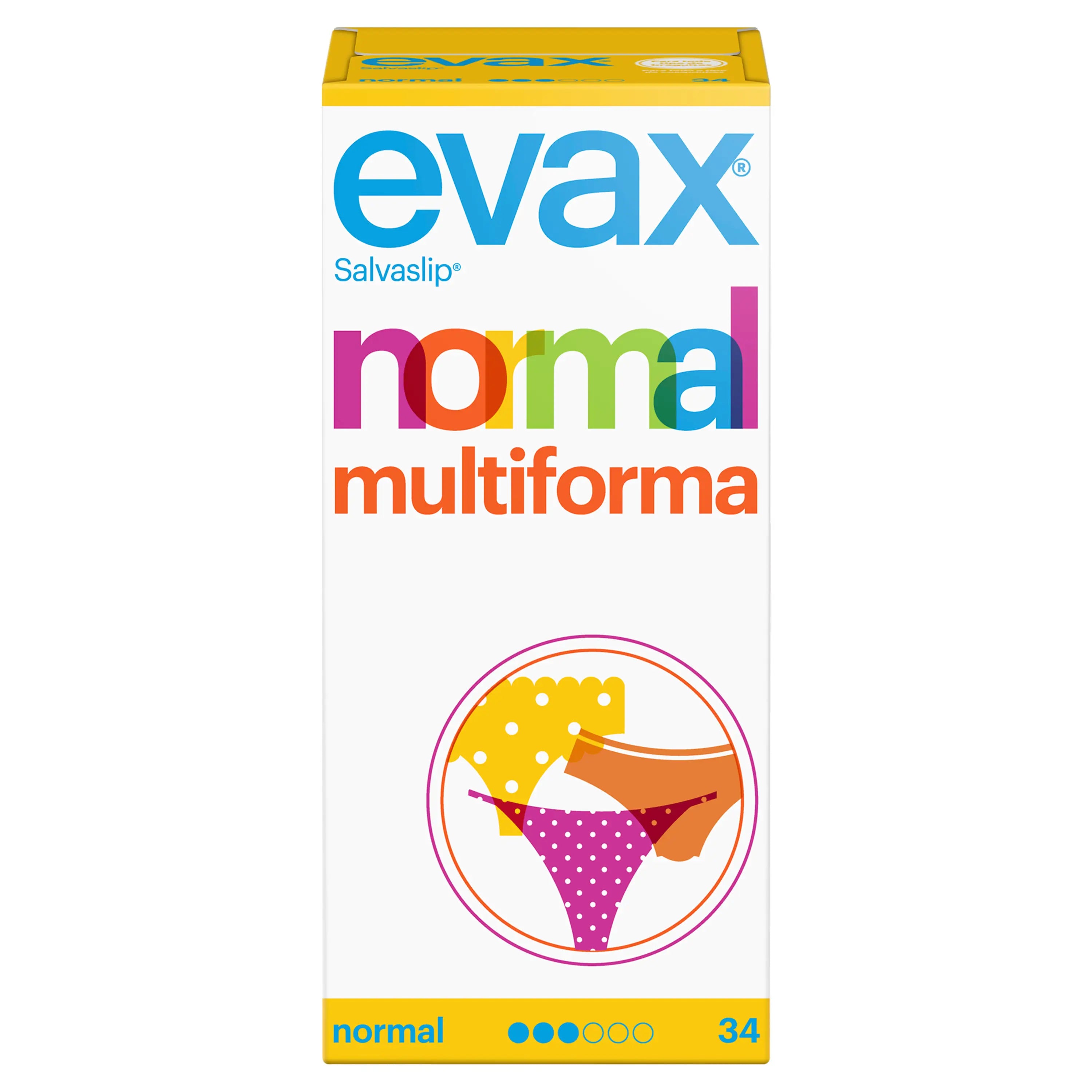 Evax Salvaslip Normal Multiform Panty Liner , 34 unités
