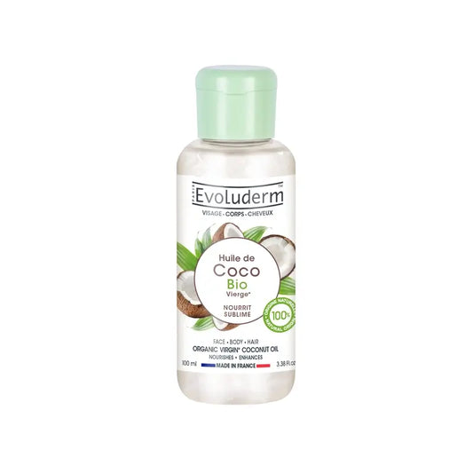 Evoluderm Huile de noix de coco biologique, 100 ml