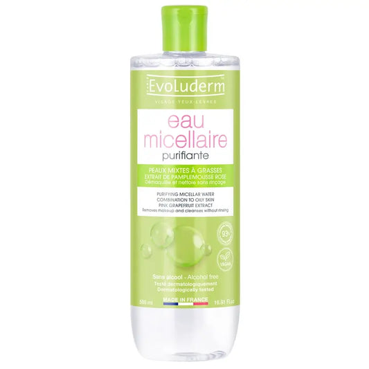 Evoluderm Eau micellaire pour peaux mixtes, 500 ml