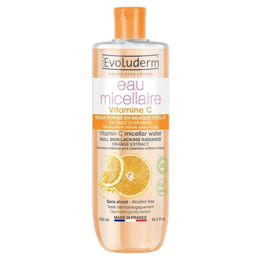 Evoluderm Eau micellaire à la vitamine C, 500 ml