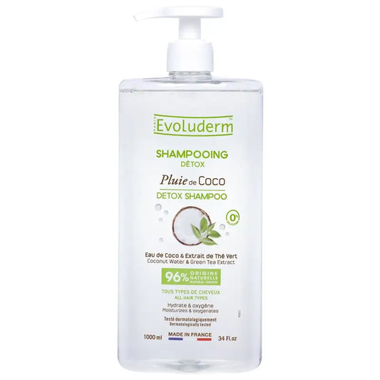 Evoluderm Shampooing Détox à la noix de coco, 1000 ml
