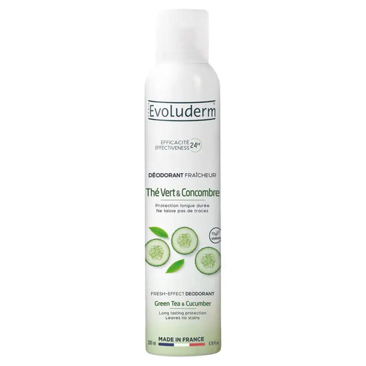 Evoluderm Green Tea & Cucumber Deodorant 24H, 200 ml