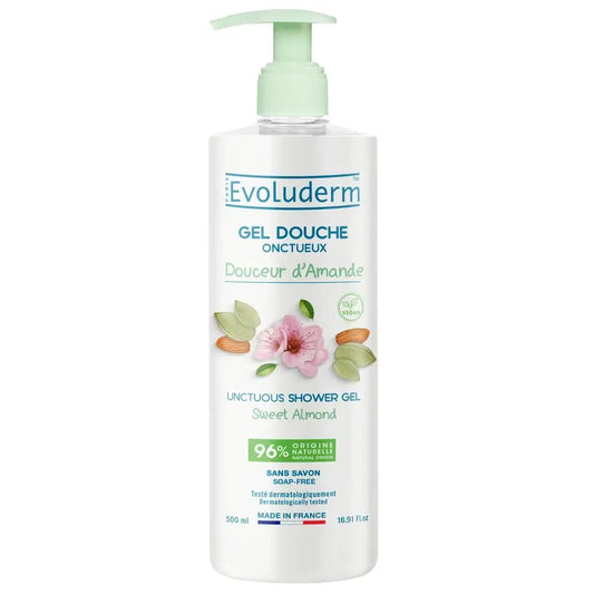 Evoluderm Gel douche à l'amande douce, 500 ml