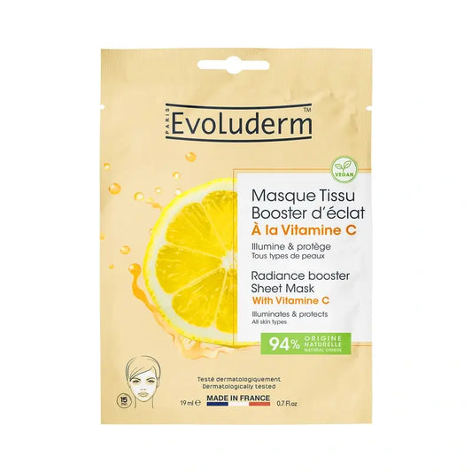 Evoluderm Masque en feuille à la vitamine C, 1pc / 19