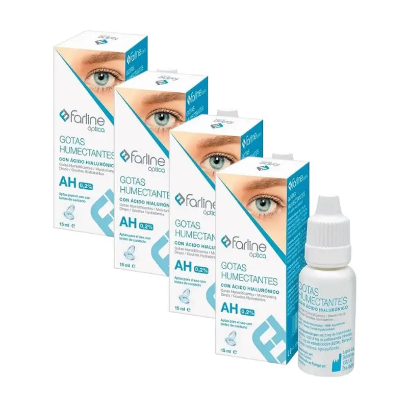 Farline Farline Gouttes hydratantes 0,2% Acide Hyaluronique, 4X15 Ml