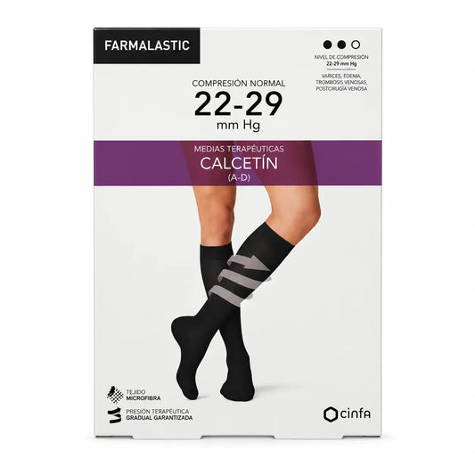 Chaussettes noires Farmalastic, grande taille