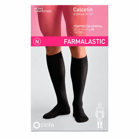 Chaussette Farmalastic noire, taille petite