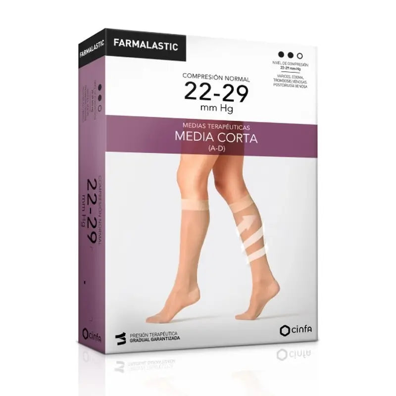 Farmalastic Bas de compression Normal Compression Noir Grande Taille