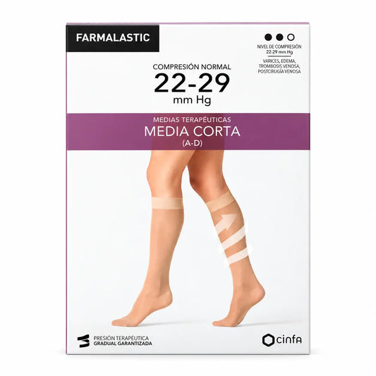 Farmalastic Bas de compression Normal Compression Noir Grande Taille