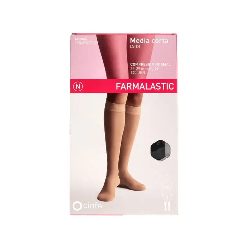 Farmalastic Bas court Noir, Taille Queen Plus