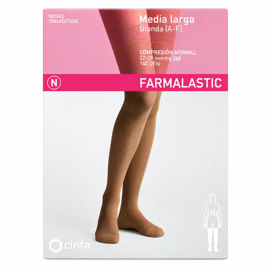 Farmalastic Long Pantyhose Compression Normal Compression Camel Size Small