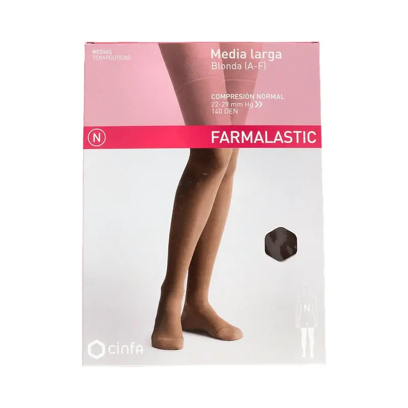 Farmalastic Long Pantyhose Compression Normal Compression Cappuccino, Taille XL