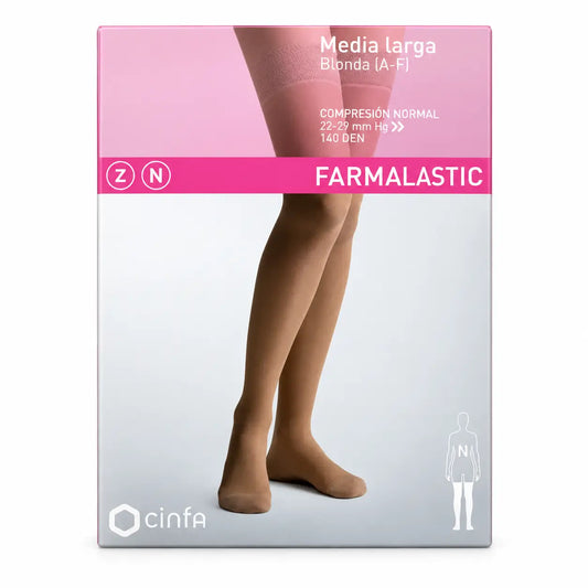 Farmalastic Long Stocking Compression Normal Compression Black Size M