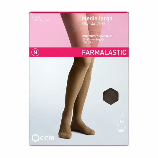 Farmalastic Bas de Compression Normal Noir, Taille XL
