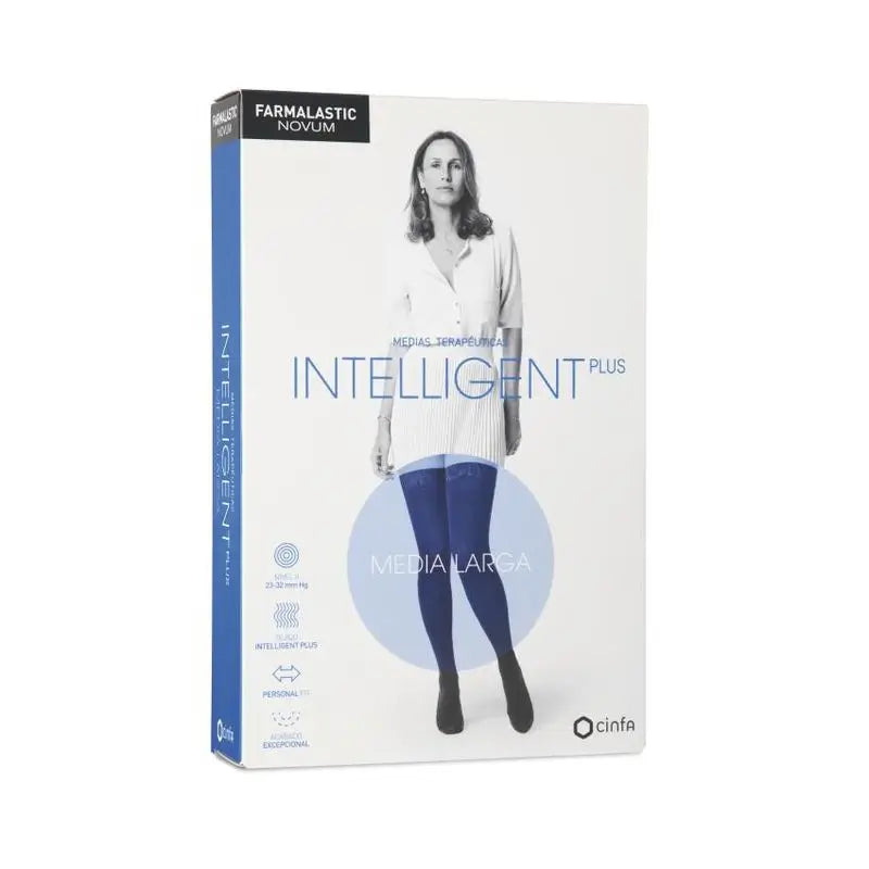 Farmalastic Novum Intelligent Socks Plus Size Navy Long Socks, Size 1