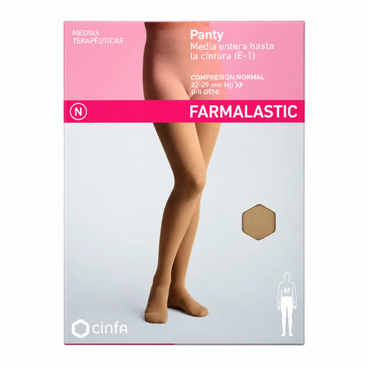 Collant de compression Farmalastic Compression Normal Beige Queen Size
