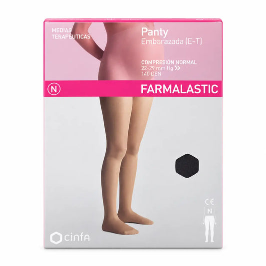 Farmalastic Pregnant Normal Compression Pantyhose Black, Large Size