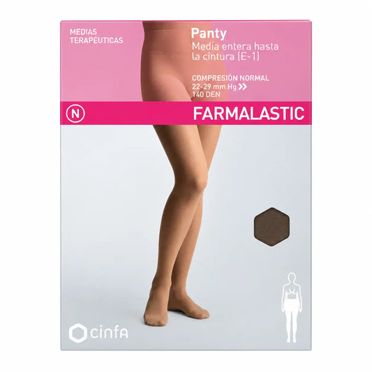 Collant de compression Farmalastic Normal Compression Black, Taille Small