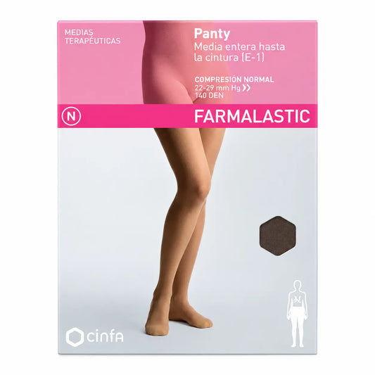 Farmalastic Normal Compression Pantyhose Noir, Taille XL