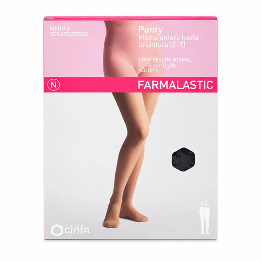 Farmalastic Full Tight Pantyhose Normal Compression Camel Taille M