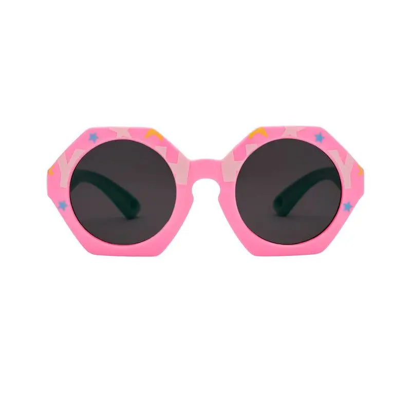 Farmamoda Lunettes de soleil polarisées pour enfants, vertes et roses, 25 gr