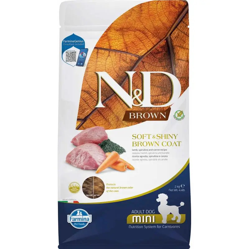 Farmina N&D Chien Brun Agneau Spiruline Mini 2Kg