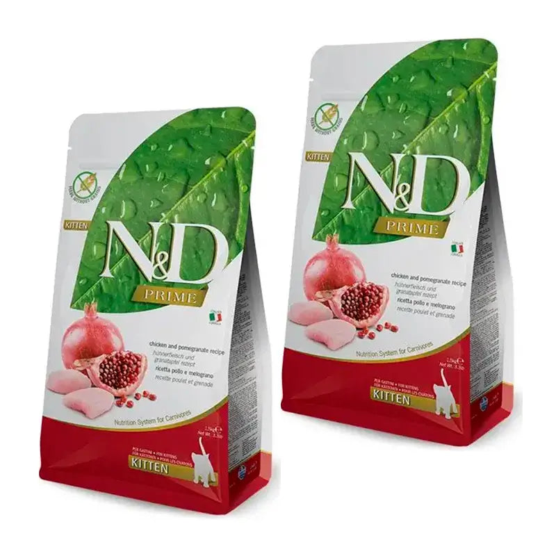 Farmina N&D Cat Kitten Prime Chicken nourriture pour chaton, paquet de 2 x 1,5Kg